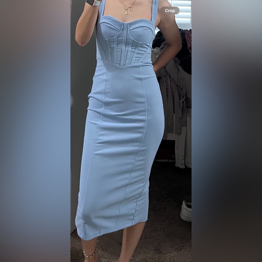 Baby blue dress